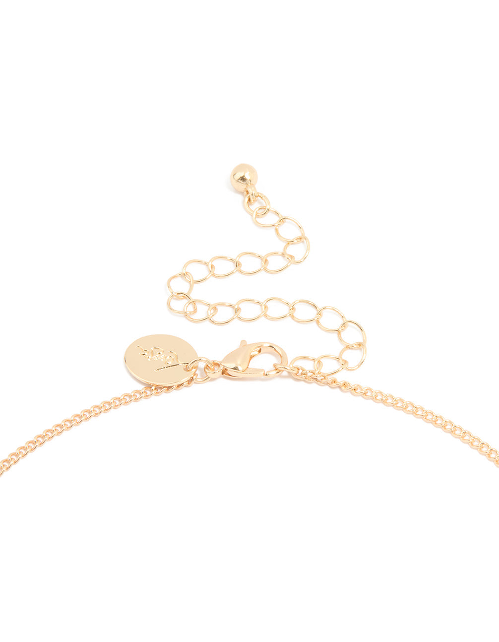 Gold Enamel Flower Necklace